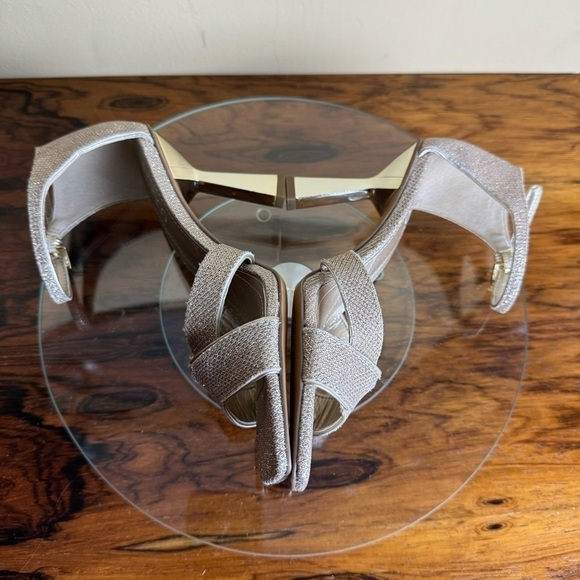 Franco Sarto Rania Ankle Strap Sandal - platinum glitter - size 6 - Picture 14 of 16